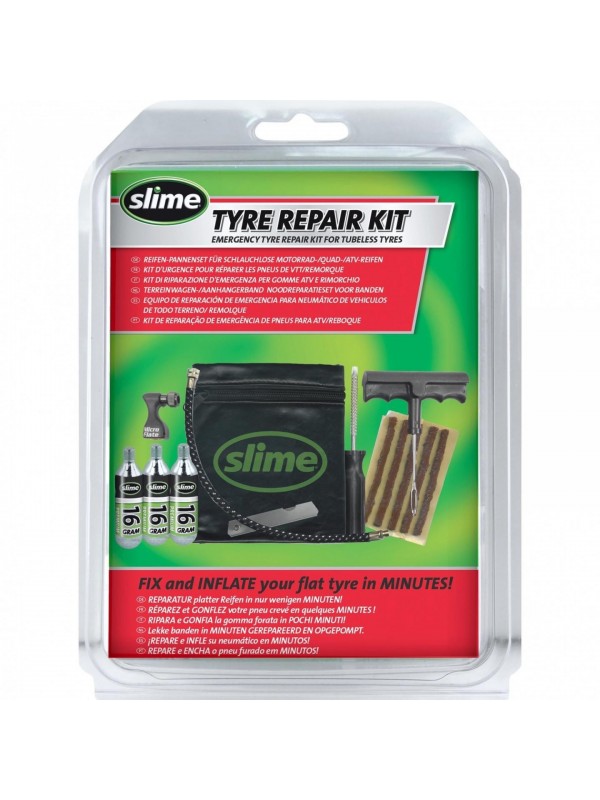 Slime emergency tire repair kit for tubeless tires
